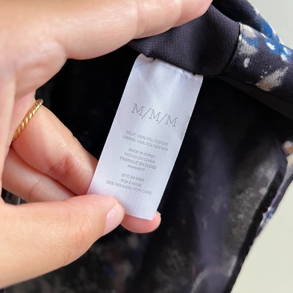 Cabi Starry Night Print Ruffle Button Up Blouse Top Womens Size M Chiffon Career - Picture 7 of 8